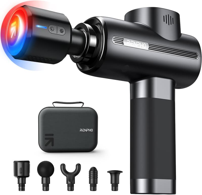 Father's Day Deep Tissue Massage Gun with Heat & Cold, Portable