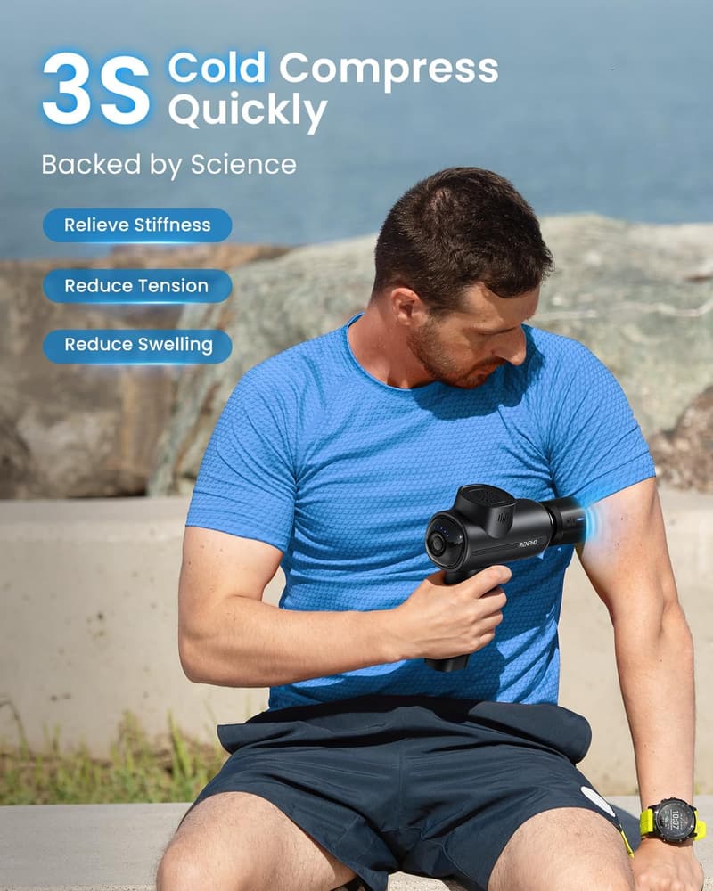 Father's Day Deep Tissue Massage Gun with Heat & Cold, Portable