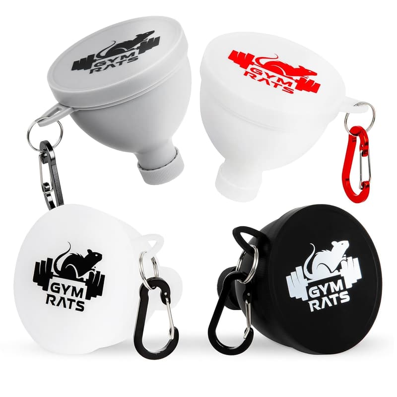 Protein Powder Funnel Set - Travel Containers with Carabiner