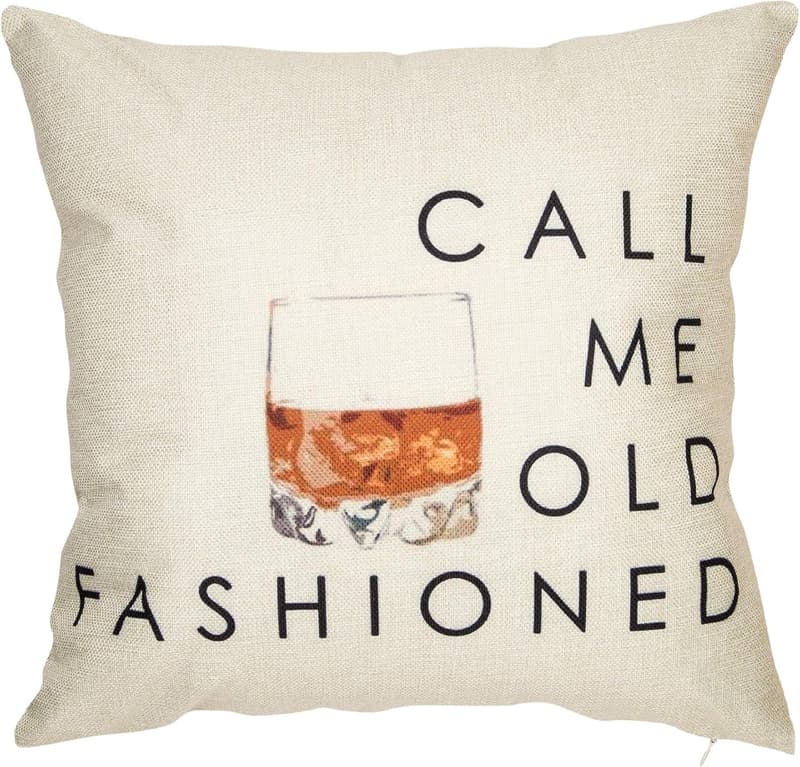 Old Fashioned Quote Throw Pillow Cover - Red Christmas Decor 18