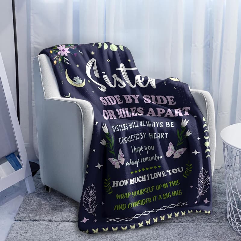 Sister Birthday Gift - Cozy Fleece Throw Blanket 50