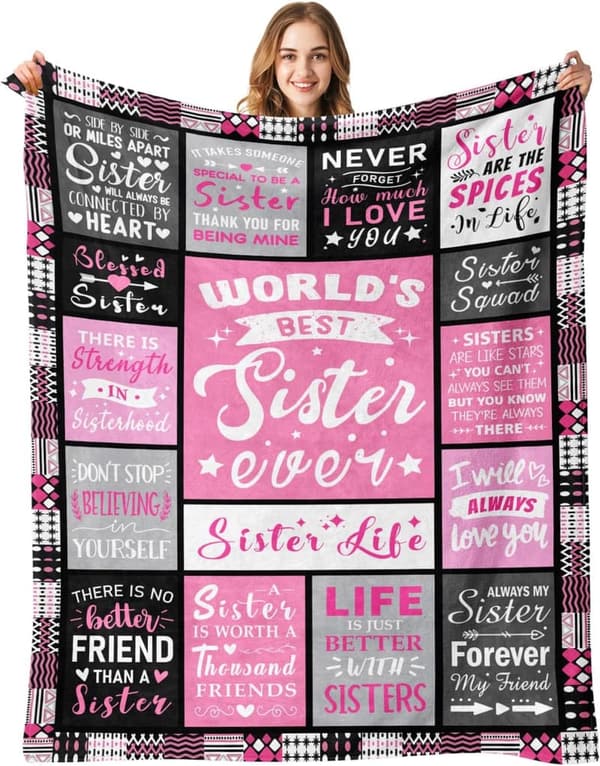 Sister Birthday Gift - Warm Throw Blanket (50