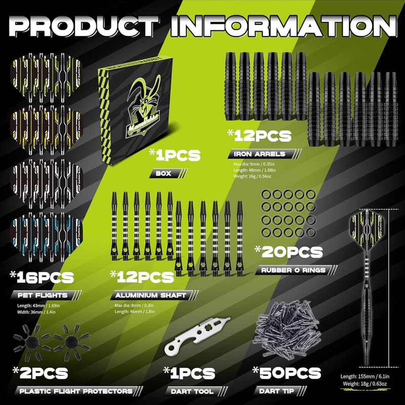 Professional 18g Plastic Darts Set for Electronic Dartboard