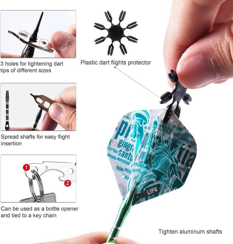 Soft Tip Darts Set - 12 Pcs with Aluminum Shafts & Extra Tips