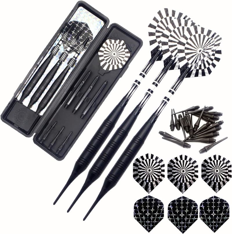 Soft Tip Darts Set for Electronic Boards with Brass Barrels