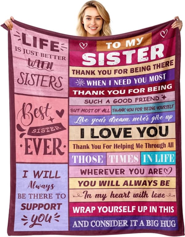 Birthday Gift for Sister - Soft Flannel Throw Blanket 50