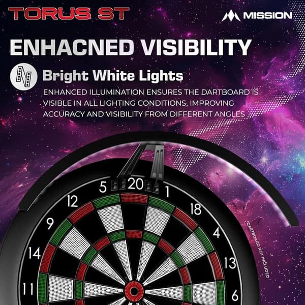 Dartboard LED Lighting System for Soft Tip Darts