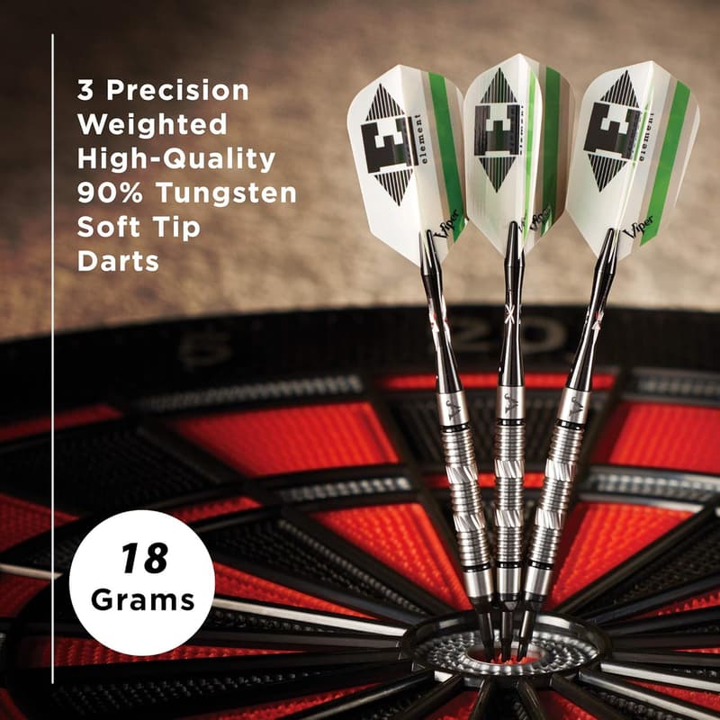 Viper Element 90% Tungsten Soft Tip Darts with Travel Case