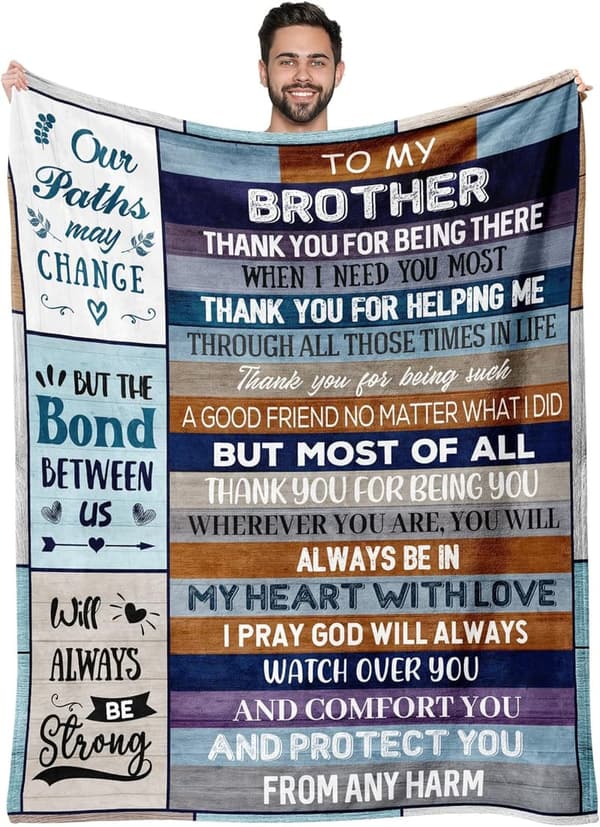 Brother Birthday Blanket Gift – Cozy 50