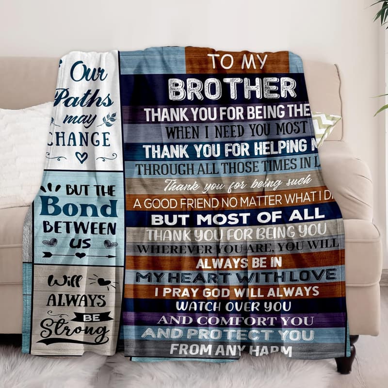 Brother Birthday Blanket Gift – Cozy 50