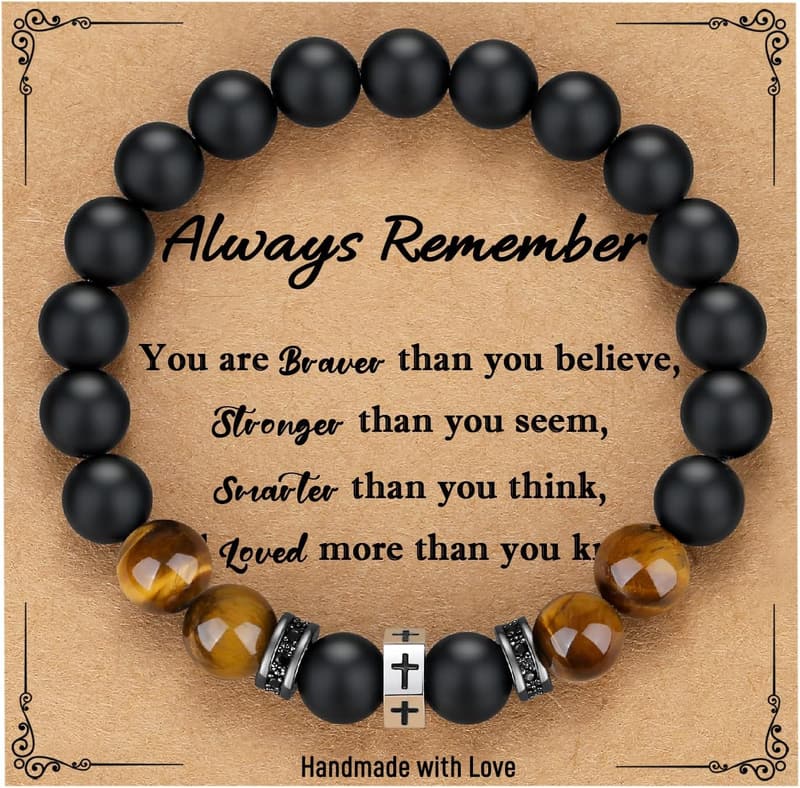 Christian Cross Bracelet for Men & Boys - Graduation Gift