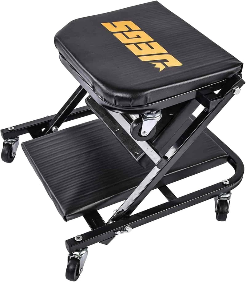 2-in-1 Automotive Mechanic Creeper & Seat, 300 lbs Capacity