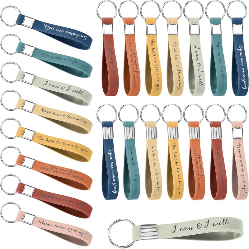 Employee Appreciation Inspirational Keychain Set for Women