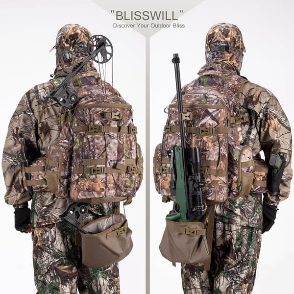 Hunting Backpack with Padded Weapon Compartment & Rain Cover