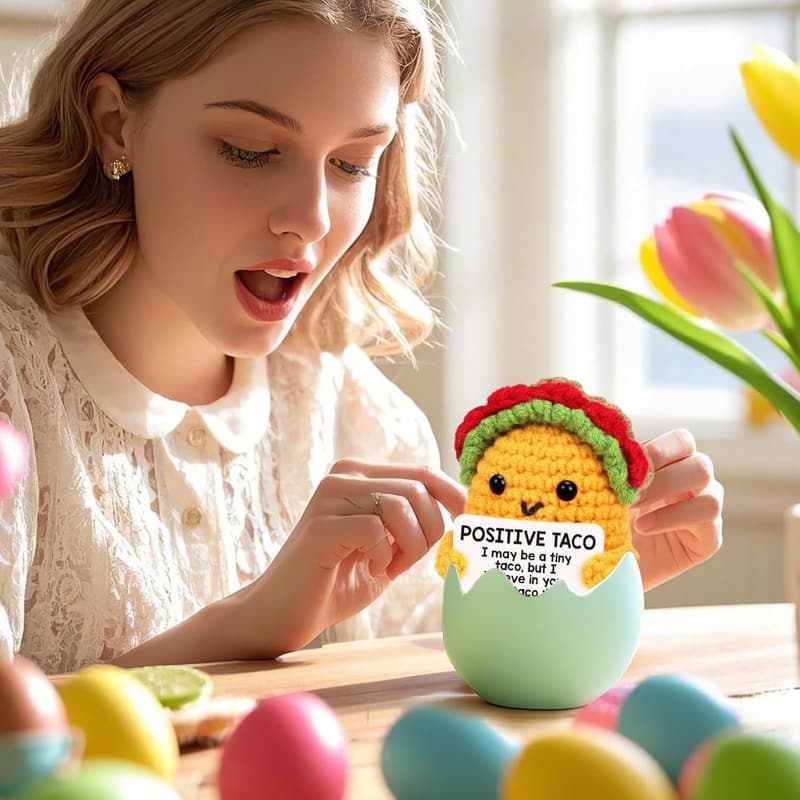 Inspirational Crochet Taco Support Animal Gift for Dad