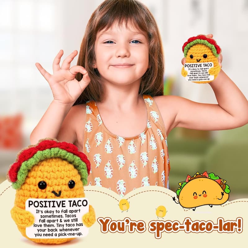 Inspirational Crochet Taco Support Animal Gift for Dad