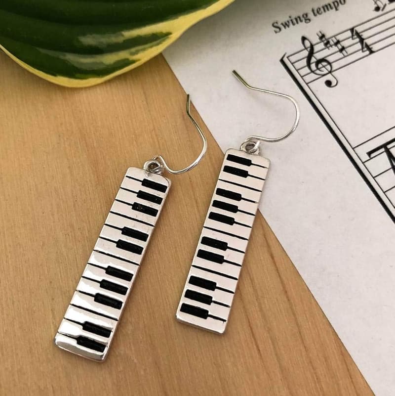 Piano Earrings for Women | Music-Themed Dangle Jewelry