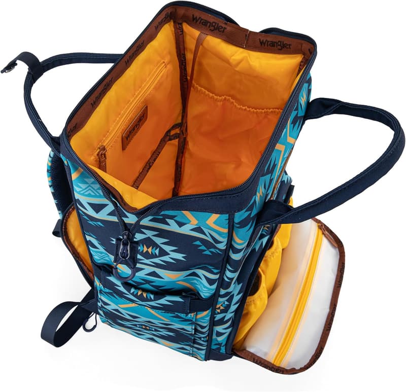 Wrangler Aztec Organized Travel Backpack with Stroller Strap