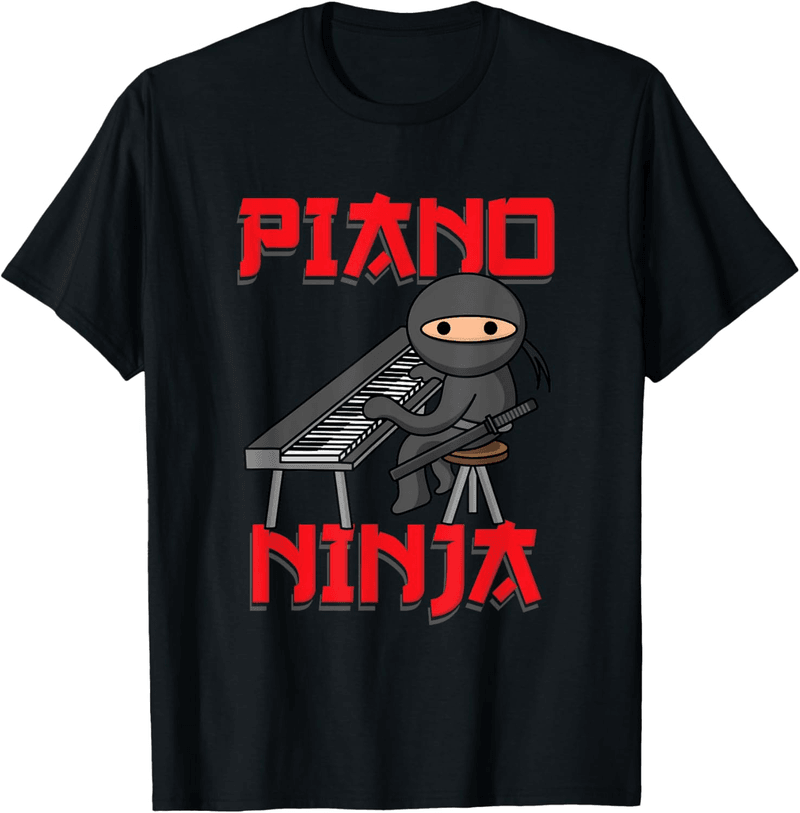 Piano Ninja T-Shirt | Funny Gift for Keyboard Players
