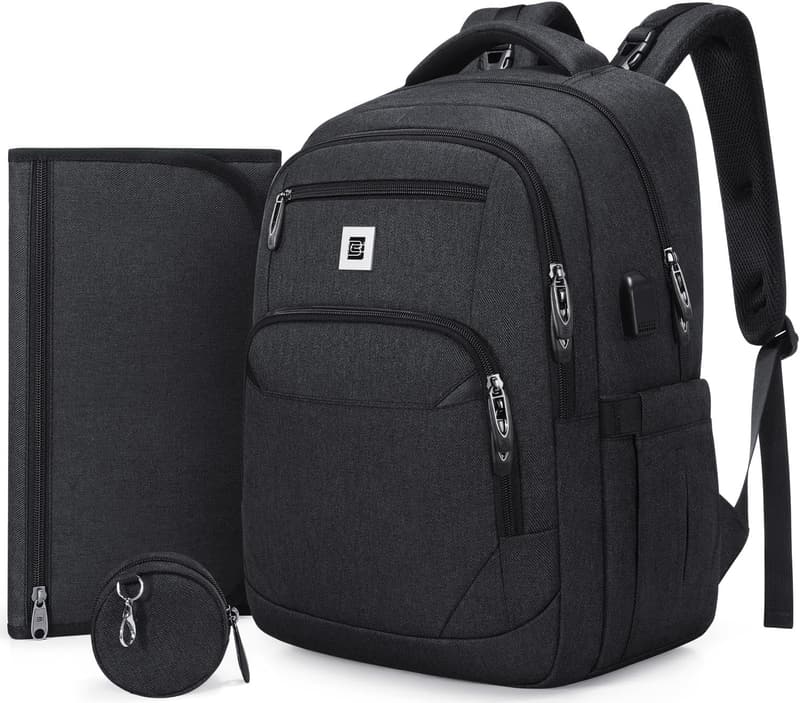 Baby Shower Gift: Multi-Functional Diaper Bag Backpack with Changing Pad