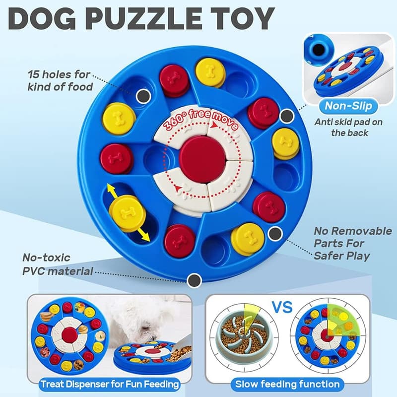 Interactive Dog Puzzle Toy - Mentally Stimulating Treat Dispenser