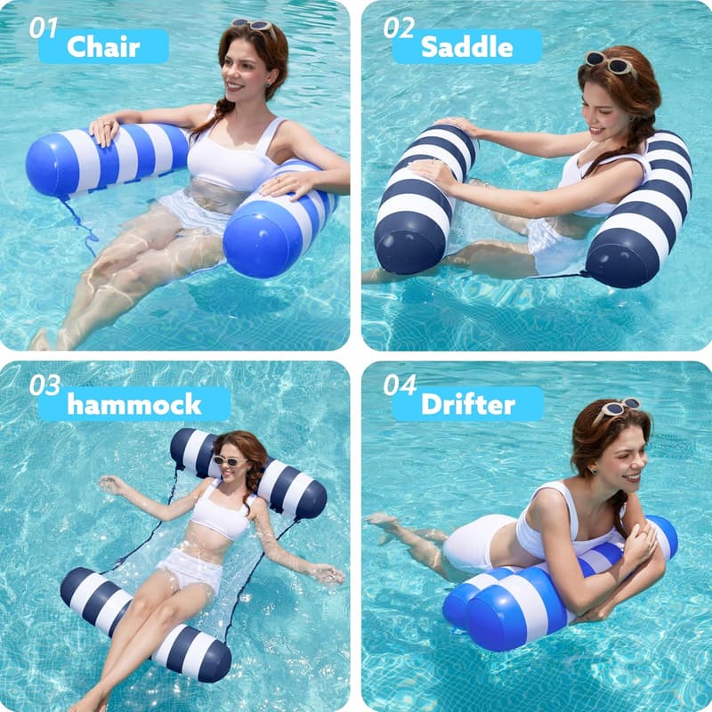 Multi-Purpose Inflatable Hammock Pool Floats for Adults
