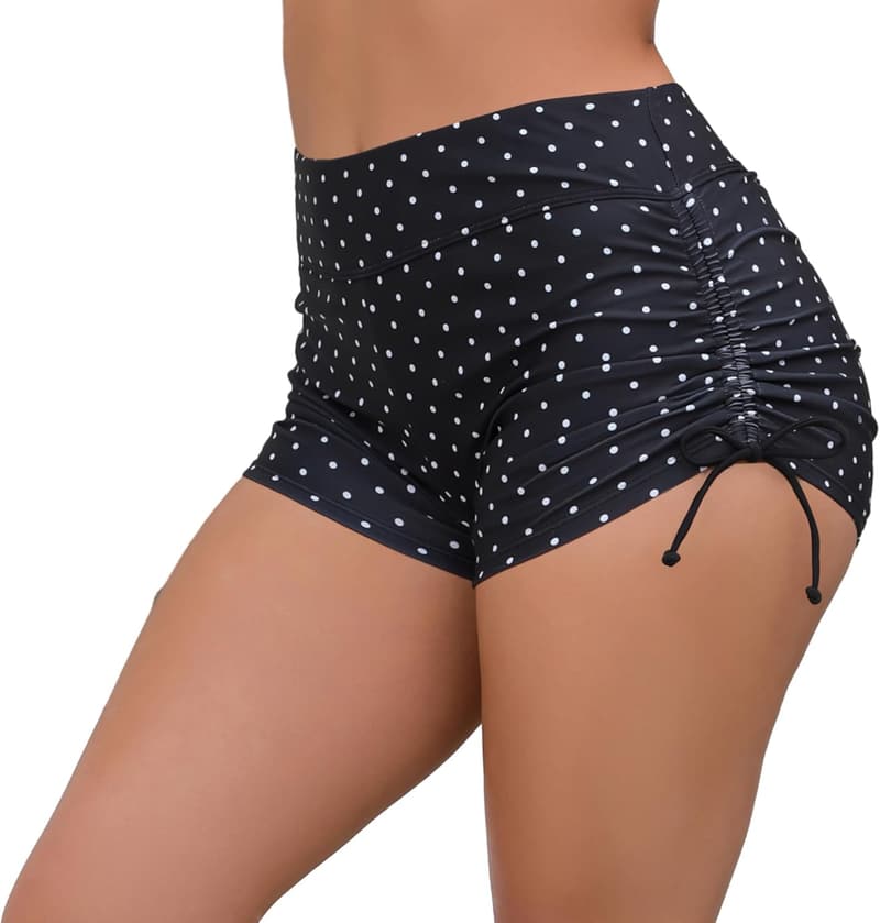 High Waisted Tummy Control Swim Shorts for Women