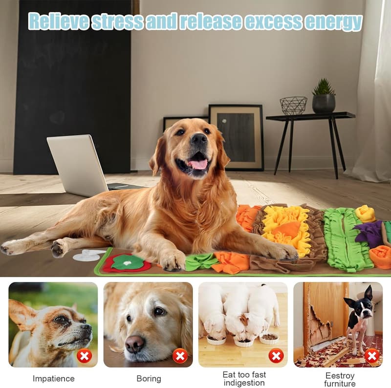 Large Dog Snuffle Mat for Treats & Mental Enrichment