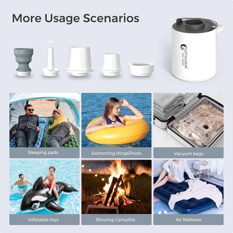 Portable USB Rechargeable Air Pump for Pool Floats & Air Beds