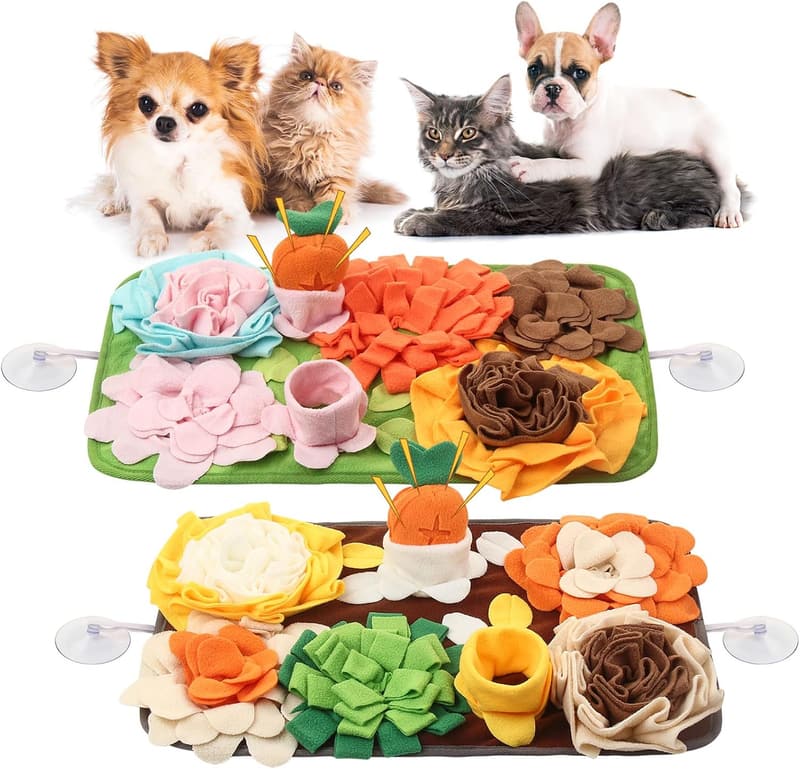 Dog & Cat Snuffle Mats Set - Slow Feeding & Foraging Skills