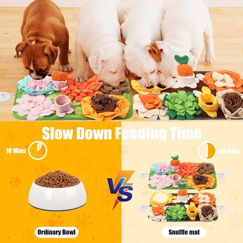 Dog & Cat Snuffle Mats Set - Slow Feeding & Foraging Skills
