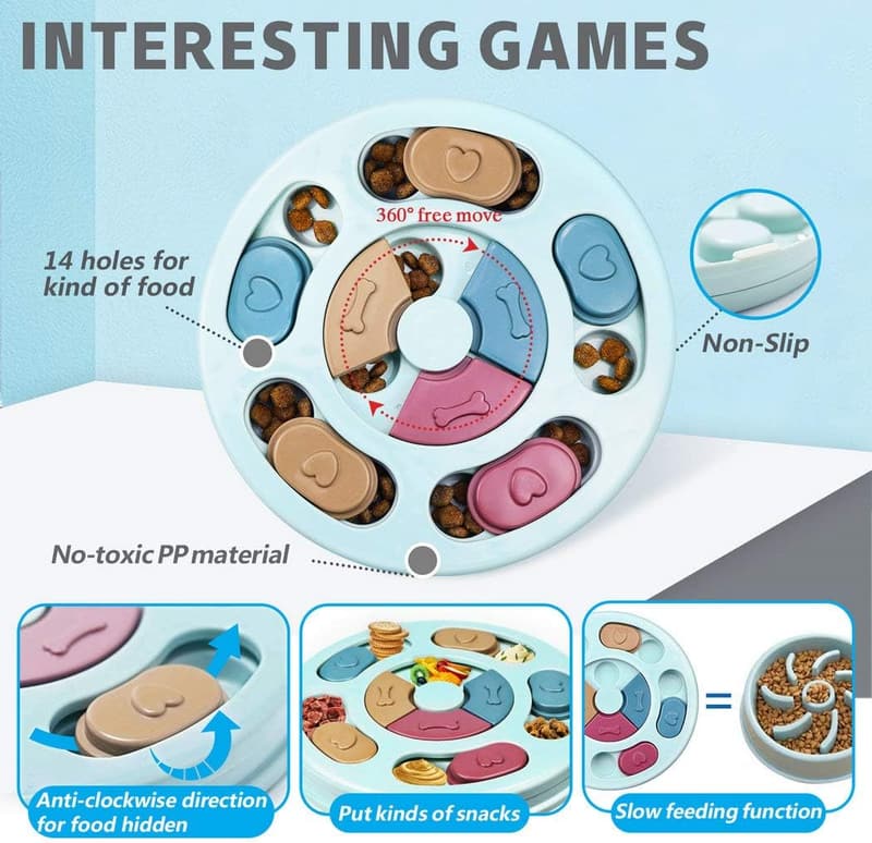 Interactive Dog Puzzle Treat Dispenser for All Sizes