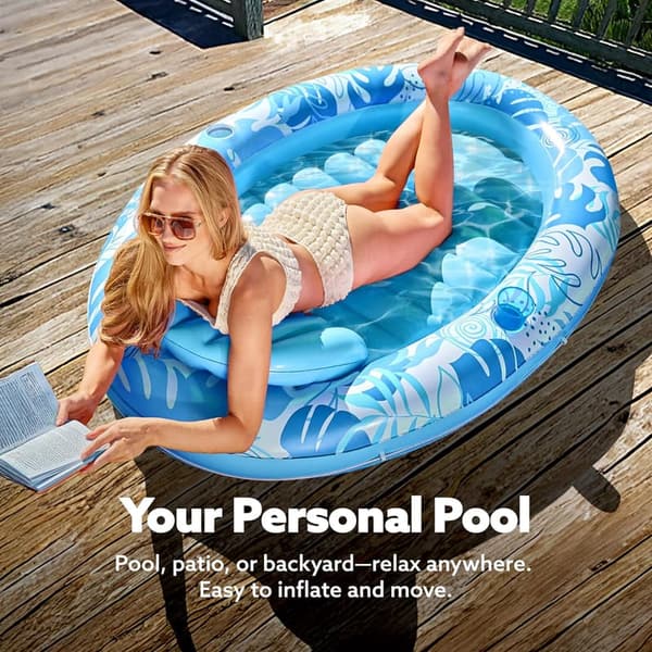 Inflatable Tanning Pool Lounger Float for Adults & Kids