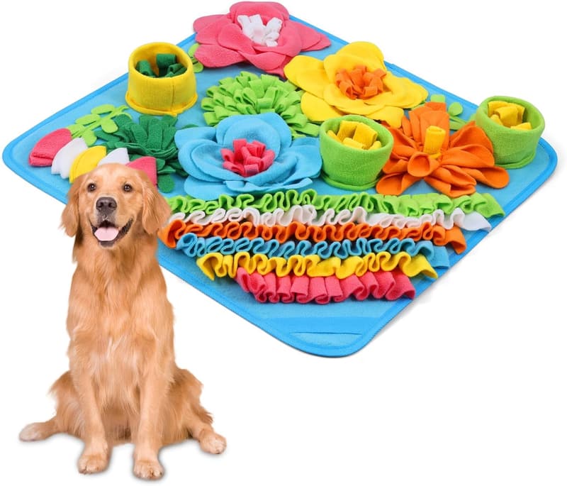 Interactive Snuffle Mat for Dogs, 20x20 in, Anti-Slip Wool
