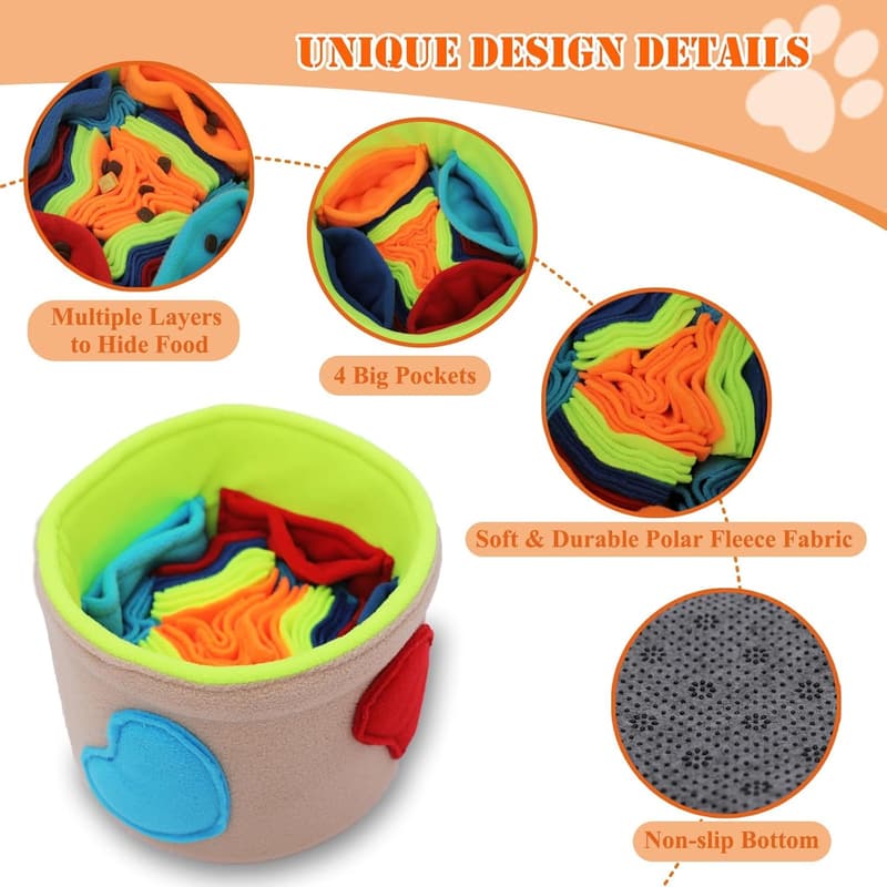 Interactive Dog Snuffle Mat with Non-Slip Base for Foraging Skills