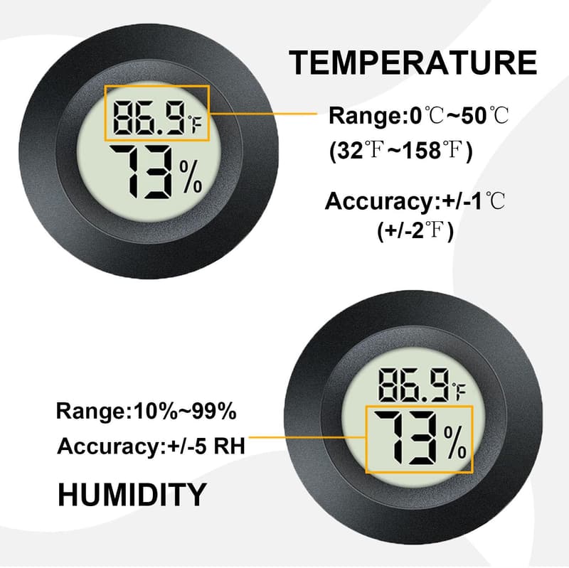 Mini Digital Hygrometer Thermometer - Indoor/Outdoor 2-Pack