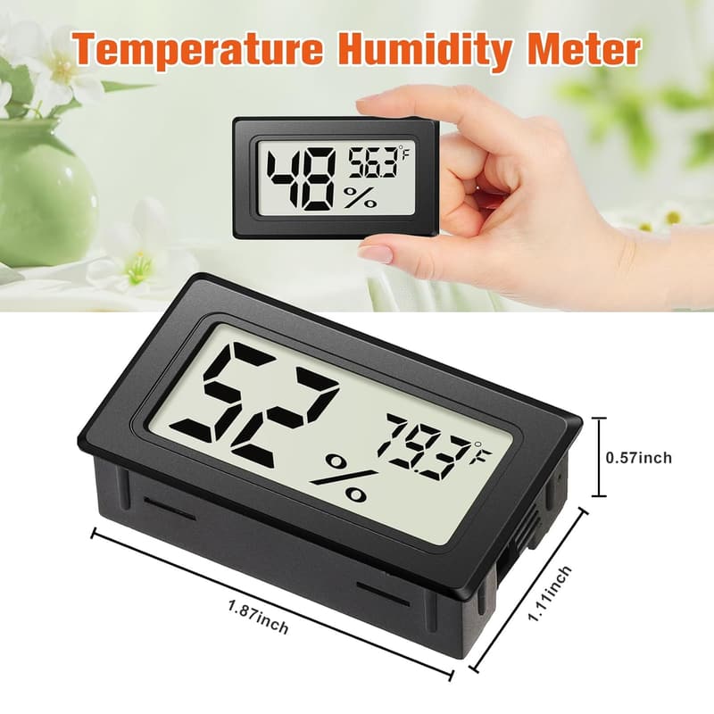 Indoor Humidity Meter - 6 Pack Digital Thermometer Gauge