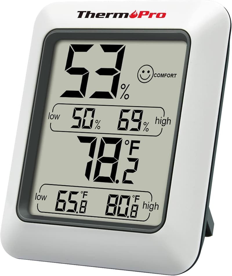 Indoor Digital Thermometer & Hygrometer with Temperature Monitor