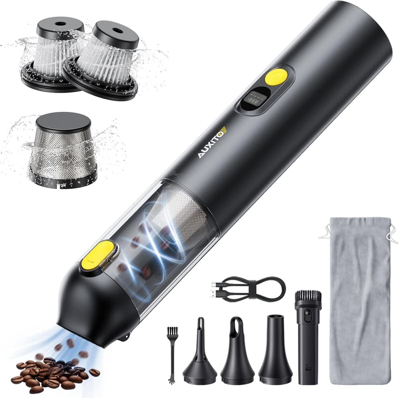 Portable Cordless Car Vacuum with 14000Pa Suction Power