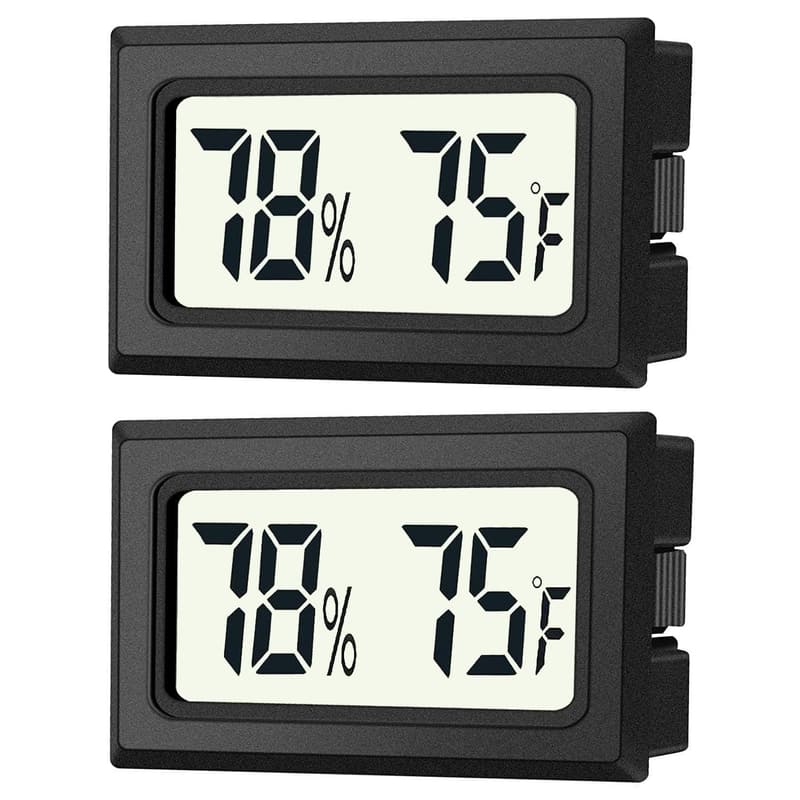 Digital Hygrometer Thermometer Gauge - 2 Pack for Indoor/Outdoor Use
