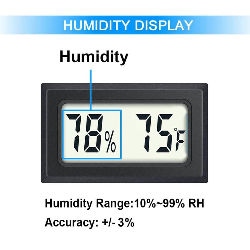 Digital Hygrometer Thermometer Gauge - 2 Pack for Indoor/Outdoor Use