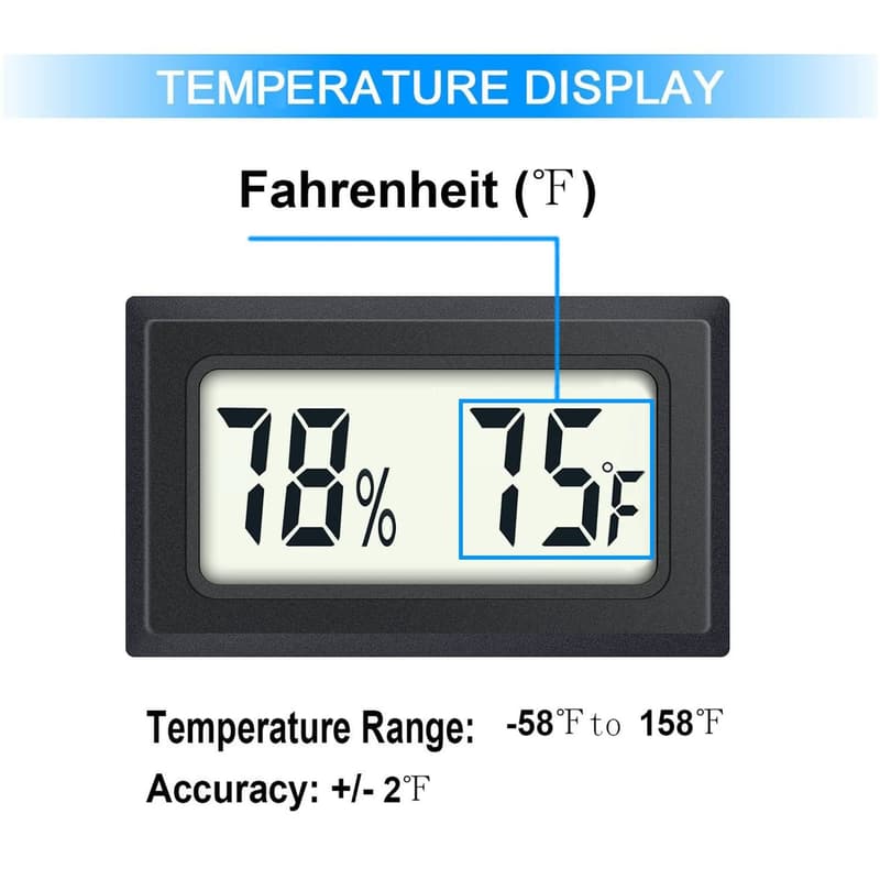 Digital Hygrometer Thermometer Gauge - 2 Pack for Indoor/Outdoor Use
