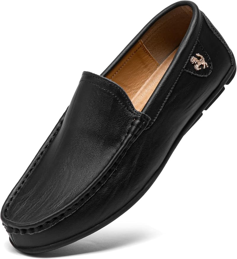 Men's Casual Leather Slip-On Loafers