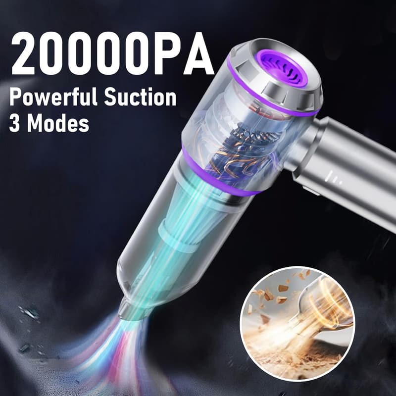 Portable Cordless Car Vacuum Cleaner, 20000PA High Power