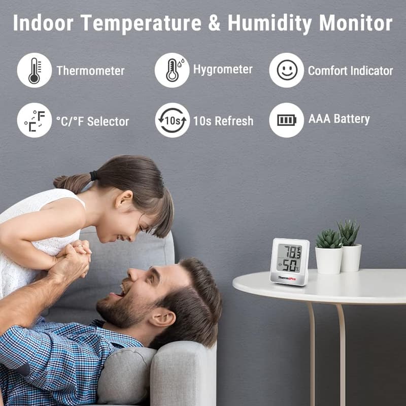 Digital Indoor Thermometer & Humidity Monitor