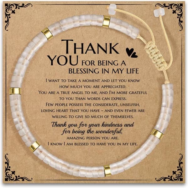 Teacher Appreciation Natural Stone Bracelet for Women