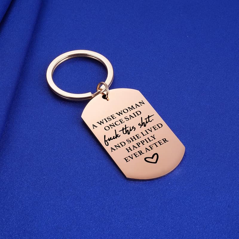 Wise Woman Quote Key Chain - Fun Gift for Her