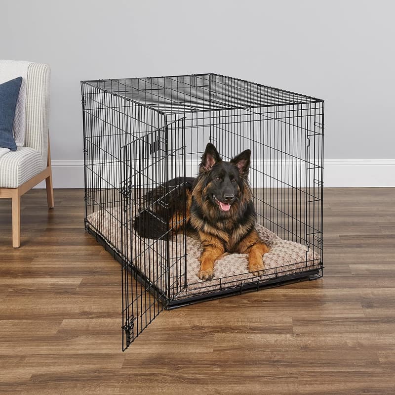 Enhanced Double Door Dog Crate with Leak-Proof Pan & Divider Panel