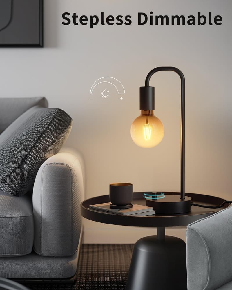Minimalist Fully Dimmable Table Lamp for Bedroom or Office