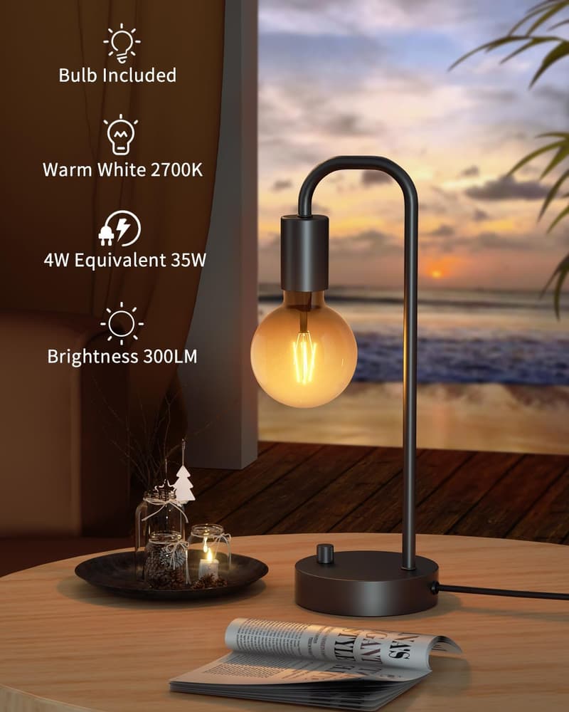 Minimalist Fully Dimmable Table Lamp for Bedroom or Office